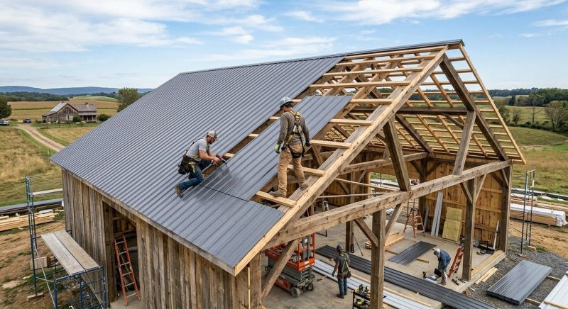 Barn Roof Construction in Fayette County, GA