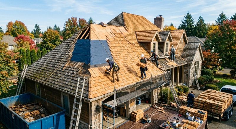 Cedar Roof Replacement in Coweta County, GA