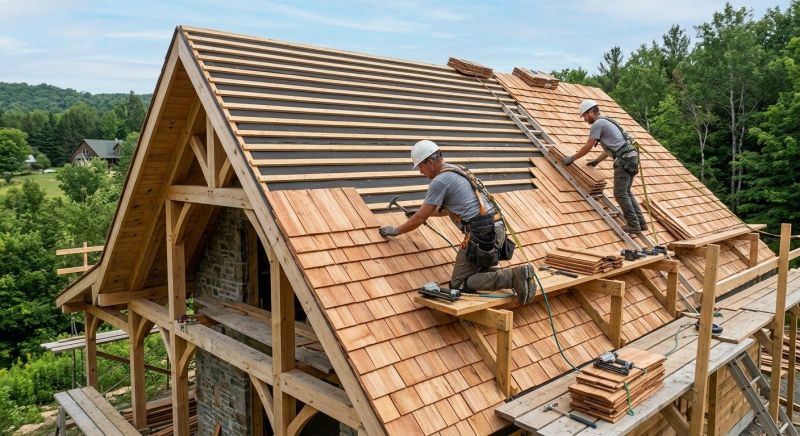 Cedar Shake Roof Construction in Tyrone, GA