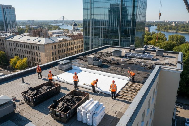 Flat Roof Replacement in Union City, GA