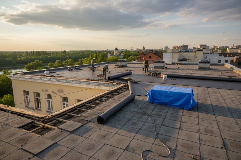 Single Ply Roof Replacement in Sharpsburg, GA