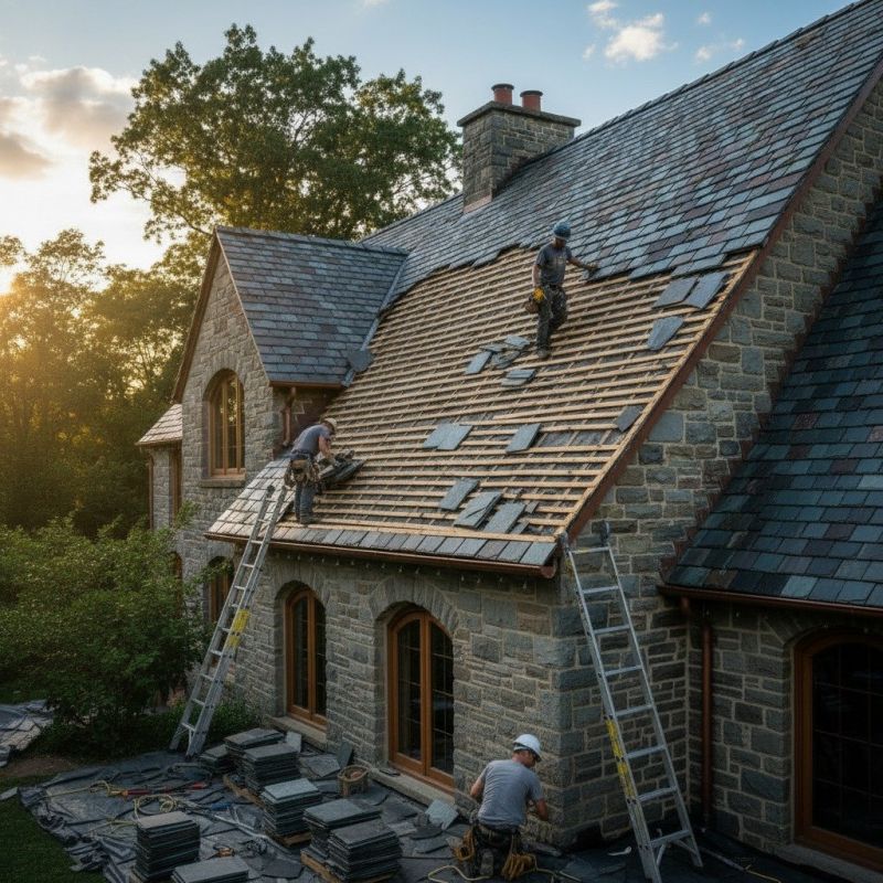 Slate Roof Replacement in Union City, GA